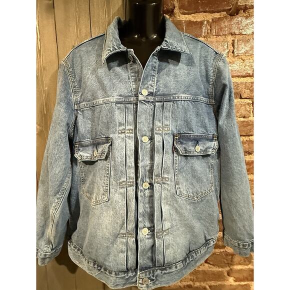 Levi’s Type 2 Selvedge Denim Jacket LVC Size XL Moto, Retro Preppy Classic - Picture 2 of 13